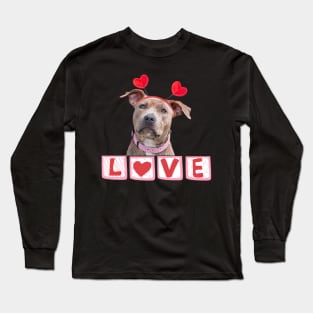 Pitbull Valentine Long Sleeve T-Shirt